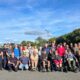 Patients du Centre de Kerpape, membres du Breizh Quad Club et de la troupe Les Trois Coups réunis à Guiscriff
